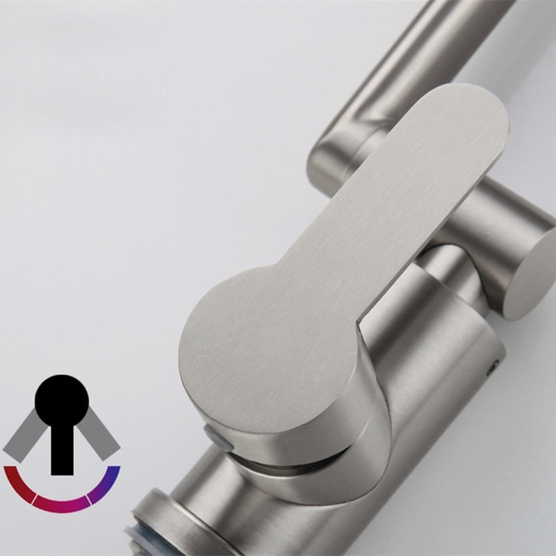 Stainless Steel Single Handle Bathroom Faucet