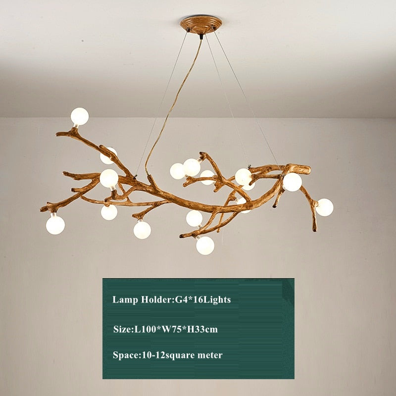 Modern Tree Branch Glass Bubble Lamp