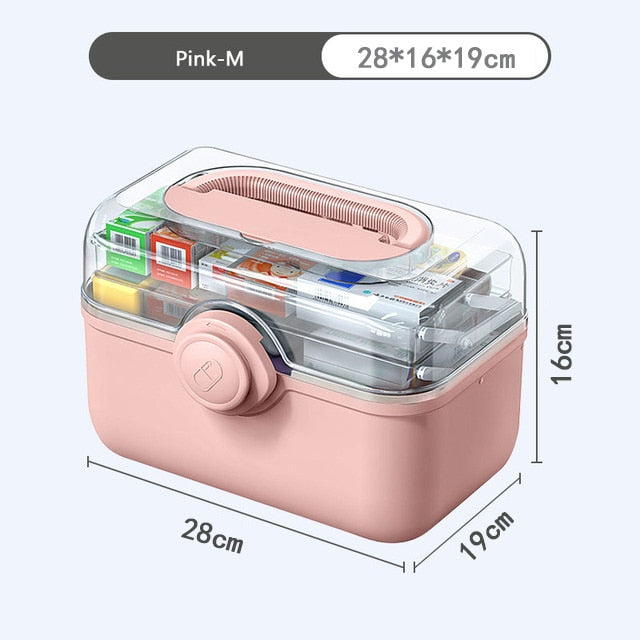 Large Capacity Family Medicine Organizer Box