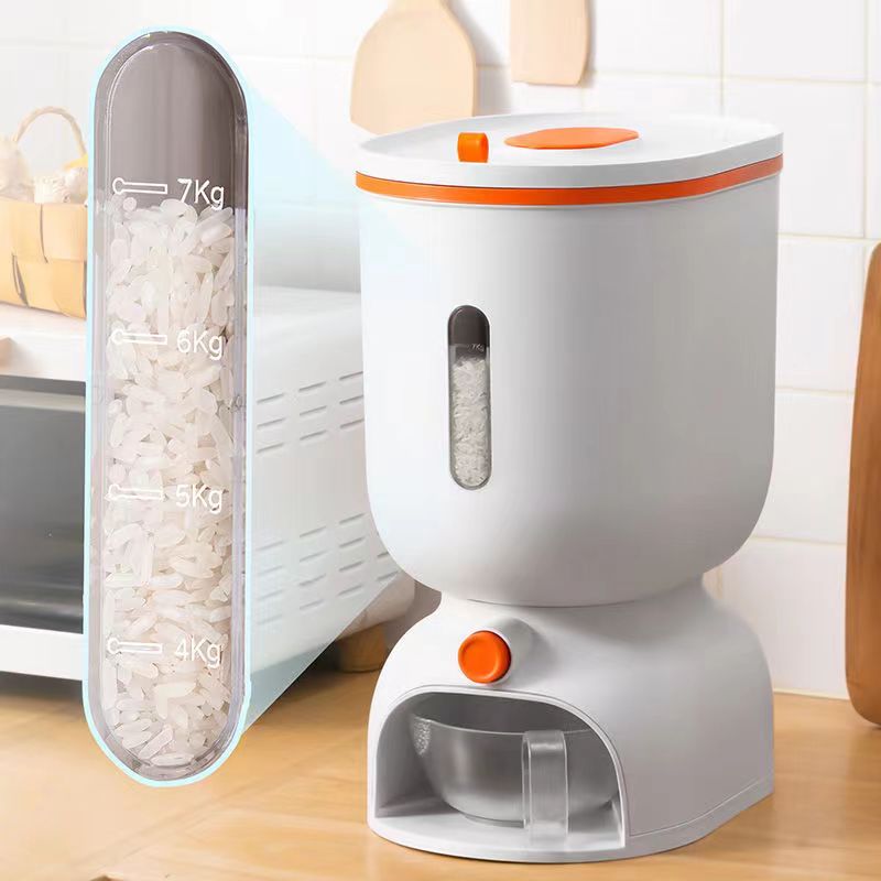 Automatic Grain Plastic Storage Box Kitchen Dispenser