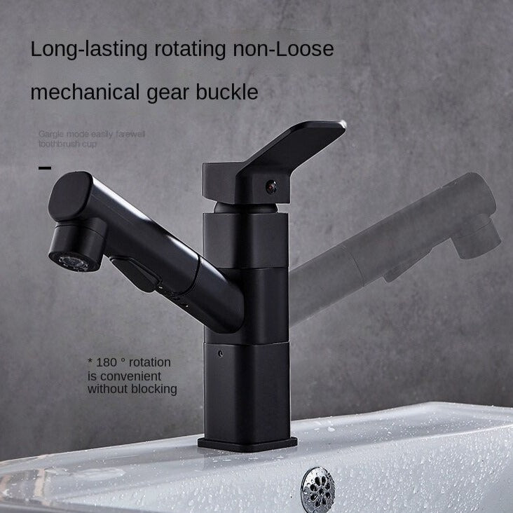 Chrome Pull-out Faucet Bathroom Hot and Cold Wash Head