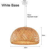 Woven Bamboo Rattan Wicker Chandelier Lamp