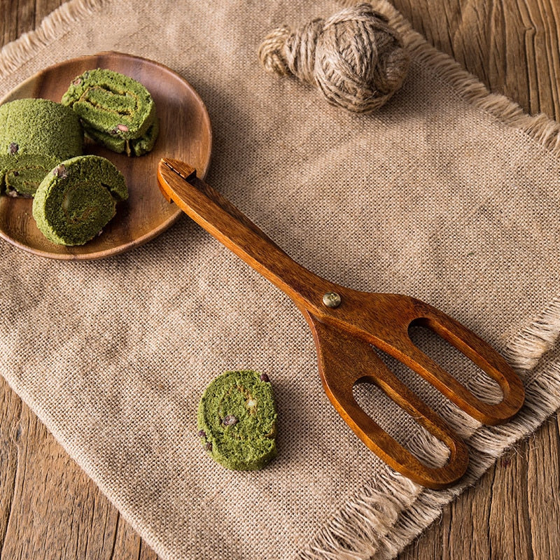 Bamboo Tongs And Scissors Kitchen Tools