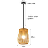 Rattan Bamboo Hand-Woven Bamboo Pendant Lamp