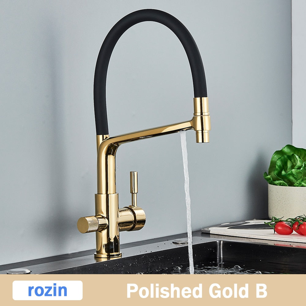 Bronce Brushed Pull Down Mixer Kitchen Faucet