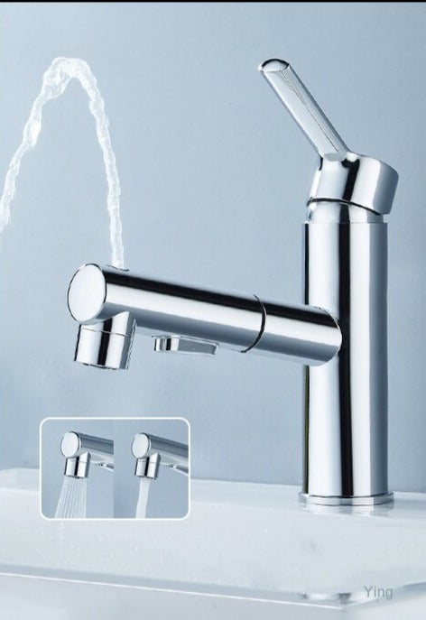 Chrome Pull-out Faucet Bathroom Hot and Cold Wash Head