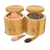 Bamboo Wooden Round Spice Jar