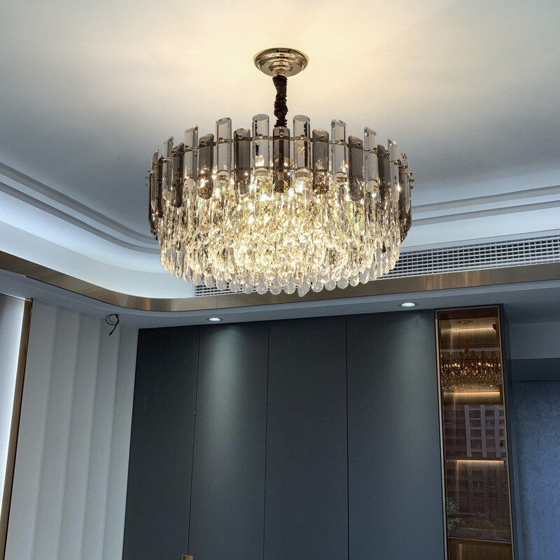 Modern Crystal Luxury Chandelier Golden Lamp