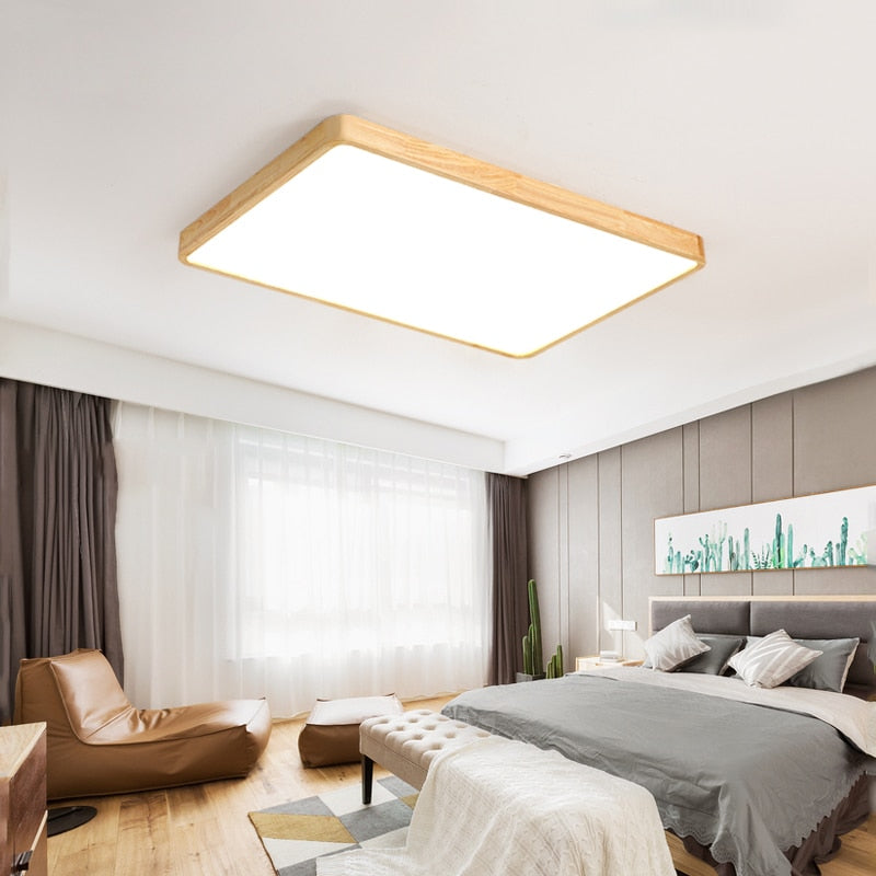 Nordic Wood Ceiling Lamp