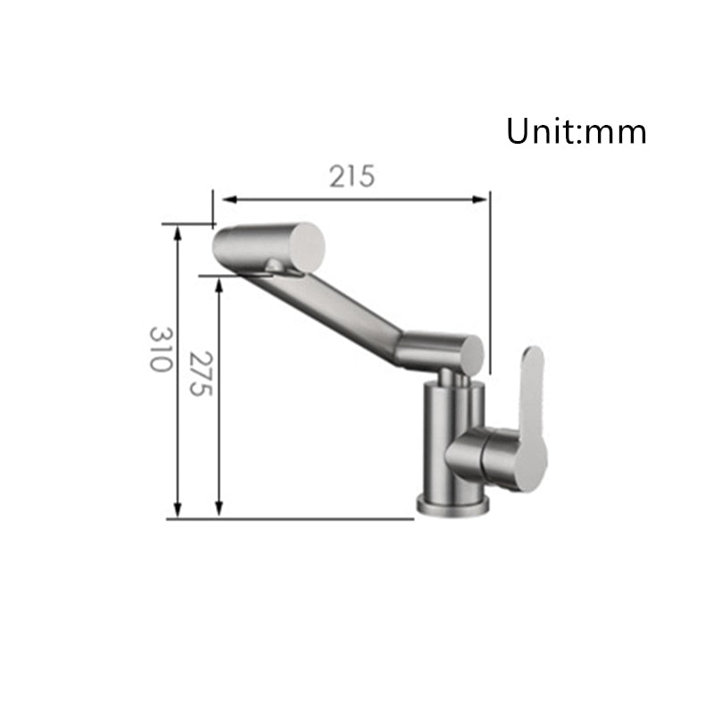 Stainless Steel Single Handle Bathroom Faucet