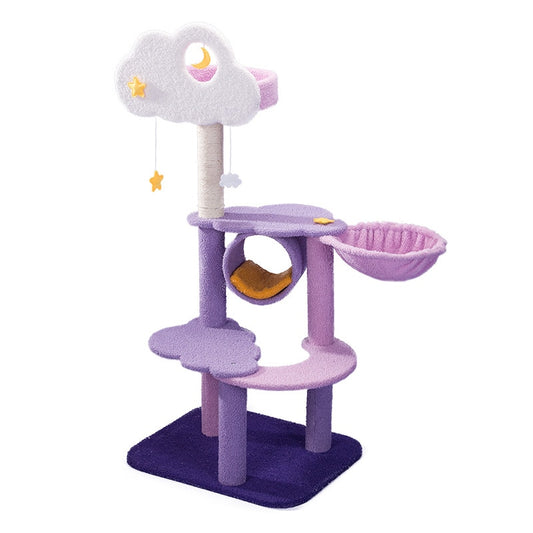 Cat Tree With Clouds And Moon