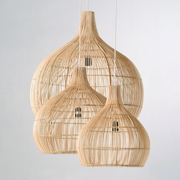 Vintage Rattan Hand-Woven Pendant Lamp