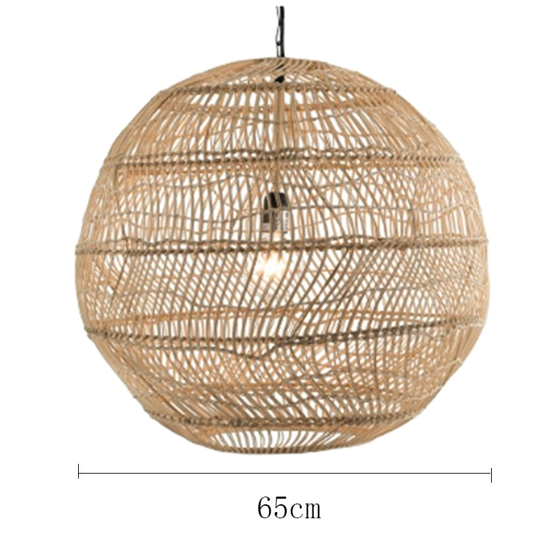 Chinese Style Handmake Rattan Vintage Hanging Lamps