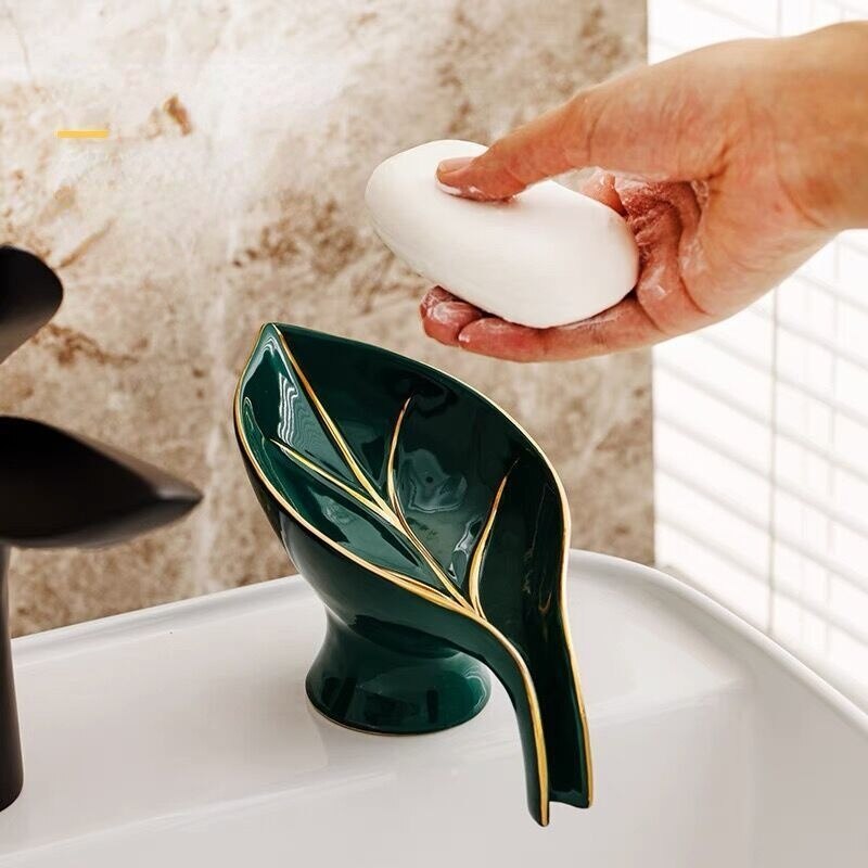 Ceramic Leaf Soap Dish