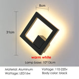 Modern Round Squar Waterproof Wall Light