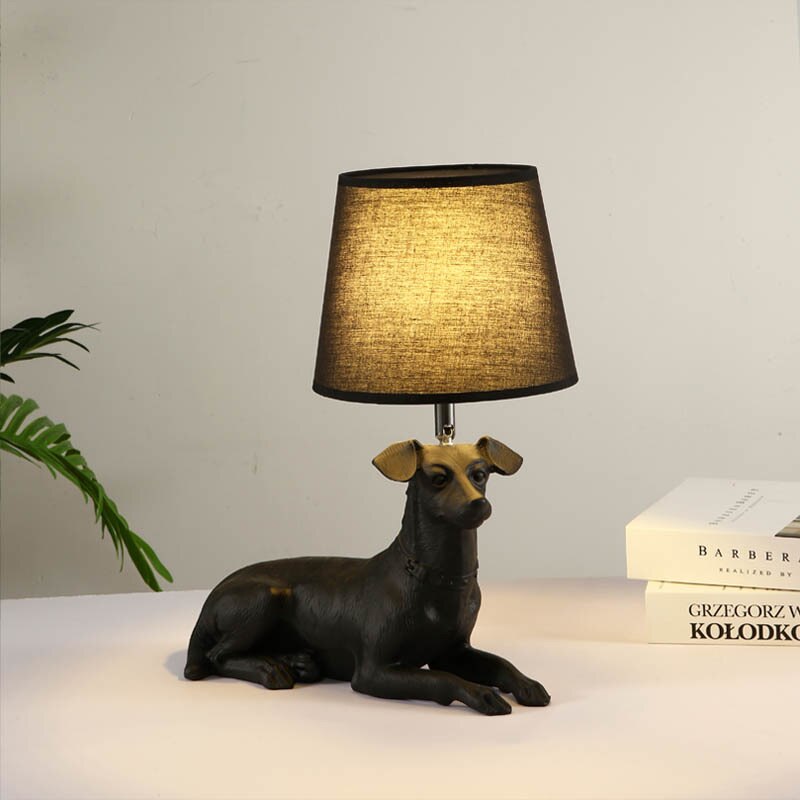 Laying Down Terrier Dog Lampshade