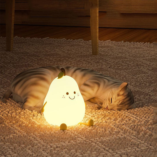LED Pear Fruit Night Tap Lamp