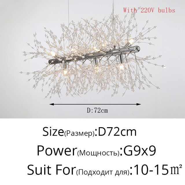 Modern Nordic Firefly Chandelier Lamp