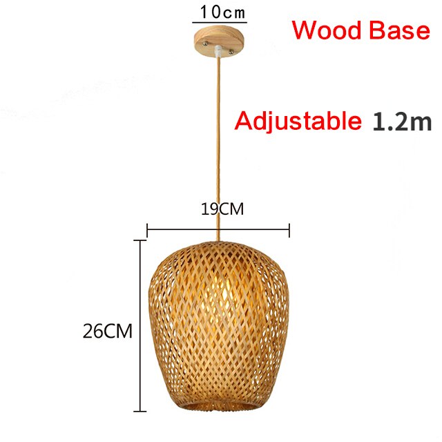 Rattan Bamboo Hand-Woven Bamboo Pendant Lamp