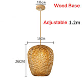 Rattan Bamboo Hand-Woven Bamboo Pendant Lamp