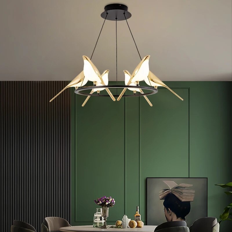 Magpie Bird Ceiling Chandelier Pendant Lamp