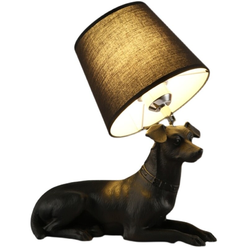 Laying Down Terrier Dog Lampshade