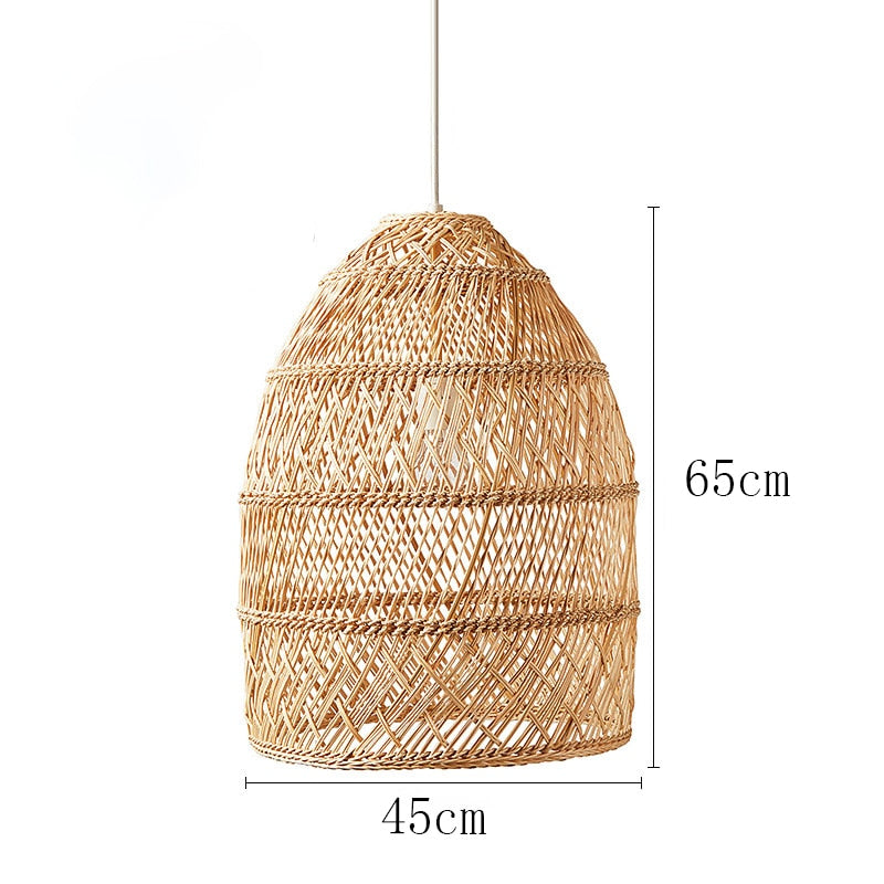 Natural Rattan  Hand-woven Pendant Lamp