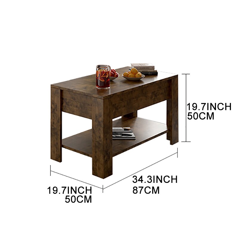 Modern Wood Lift Top Center Table