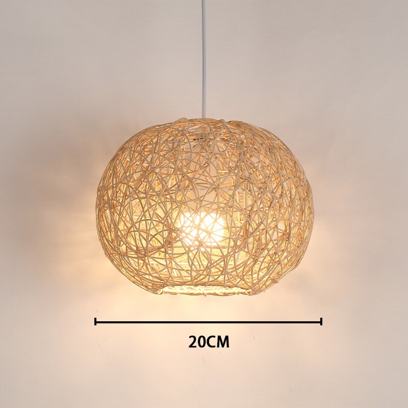 Rattan Bamboo Hand-Woven Bamboo Pendant Lamp