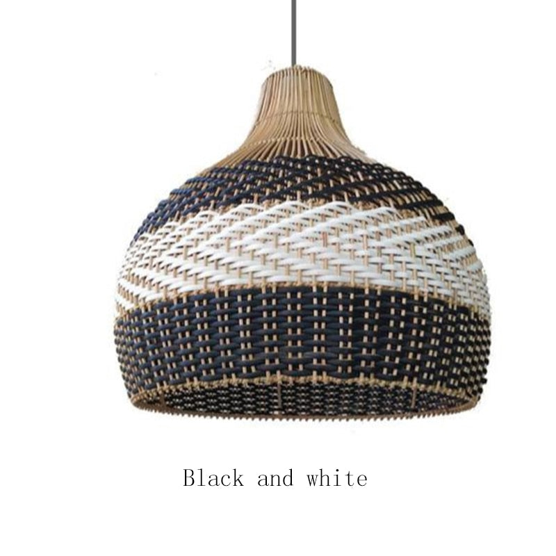Vintage Rattan Hand-Woven Pendant Lamp