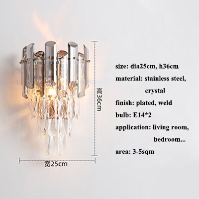 Modern Crystal Luxury Chandelier Golden Lamp