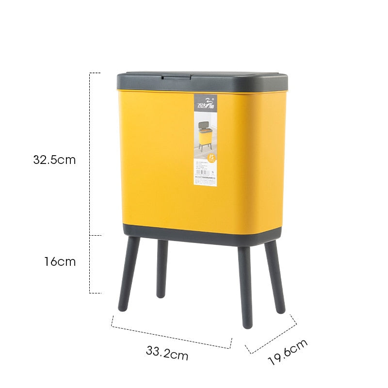 Large Capacity Trash Can With High Legs