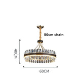 Postmodern Lighting Round Oval LED Chandelier