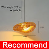 Bamboo Weaving Rattan Hanging Lamp