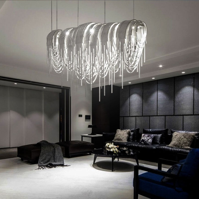 Modern Luxury Tassel Chain LED Pendant Lights