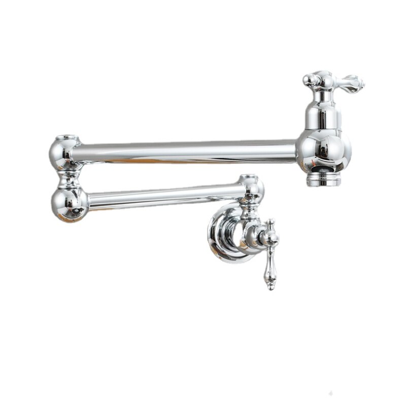 Copper In-Wall Foldable Double Switch Faucet