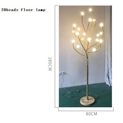 Modern Tree Branch Glass Bubble Lamp