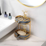 Luxury Double Soap Dish Decorated With Deer