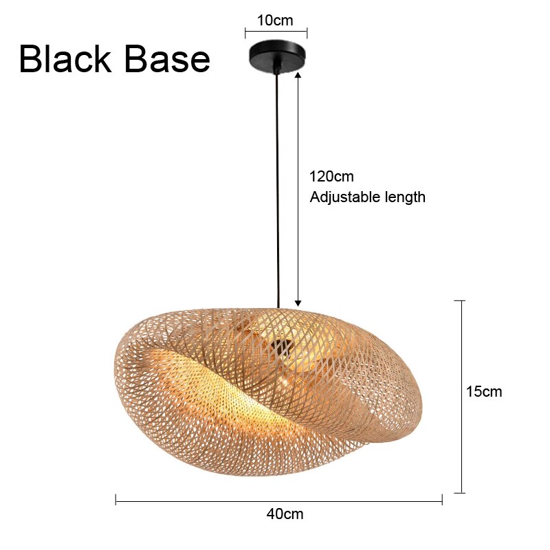 Rattan Bamboo Hand-Woven Bamboo Pendant Lamp