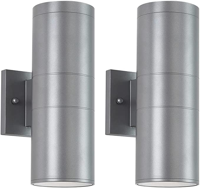 Up and Down Cylinder Outdoor Aluminum Wall Sconce Light