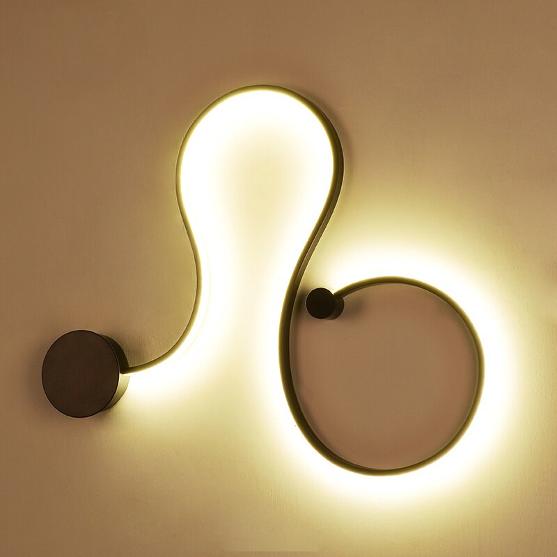 Modern Black & White RGB LED Wall Lamps