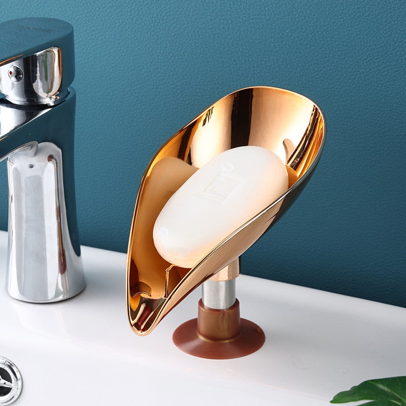 Luxury Gold Leaf Shape Soap Holder