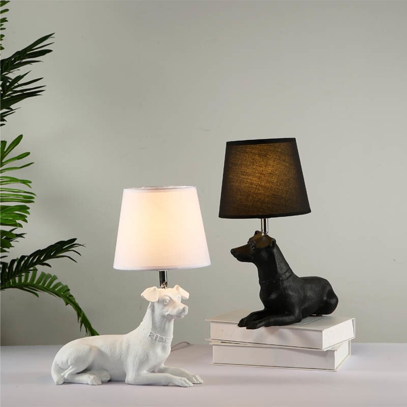 Laying Down Terrier Dog Lampshade