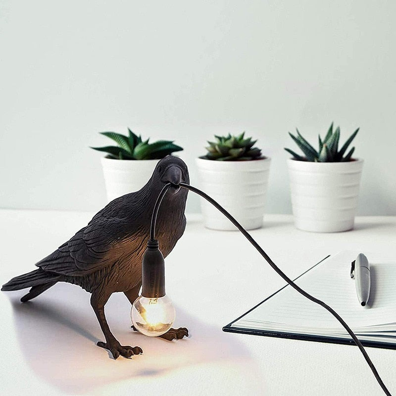 Decorative Crow Wall and Table Lampshade