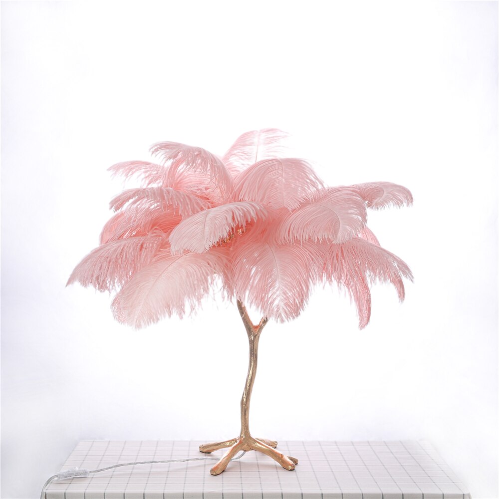 Ostrich Feather Standing Lamp