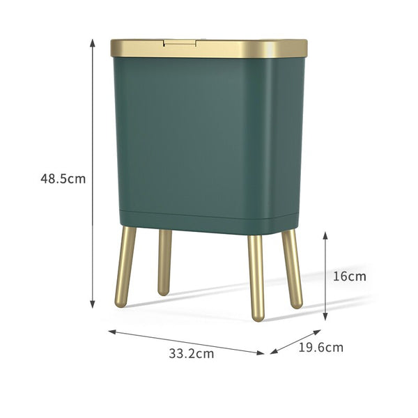 Large Capacity Trash Can With High Legs