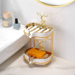 Luxury Double Soap Dish Decorated With Deer