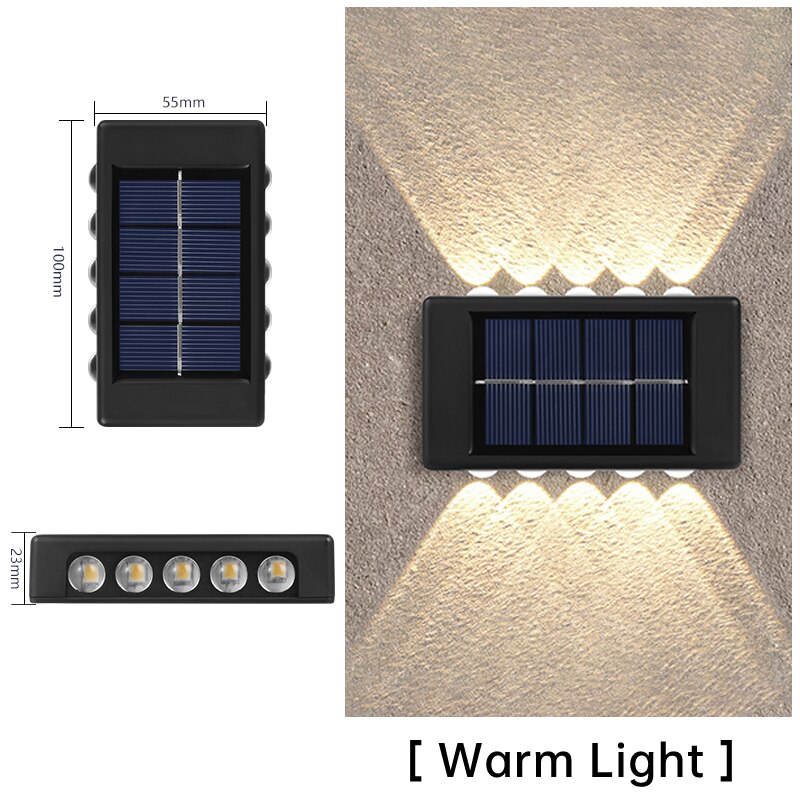 LED Solar Outdoor LED Waterproof Wall Lamps