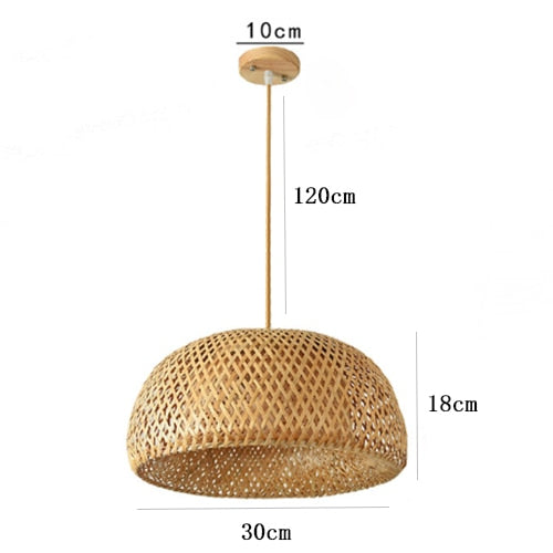 Bamboo Natural Rattan Wicker Hanging Lamp