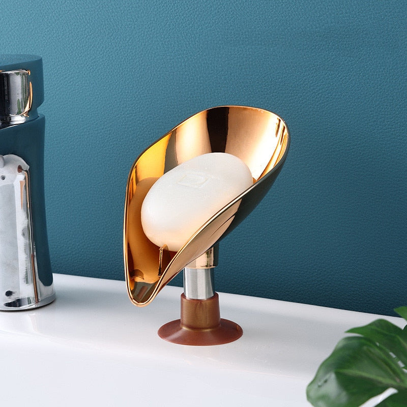 Luxury Gold Leaf Shape Soap Holder